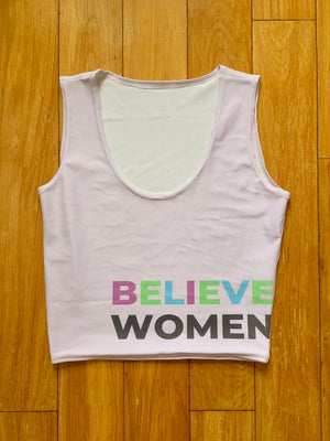 Believe Women Cropped Tank Top - Pale Purple