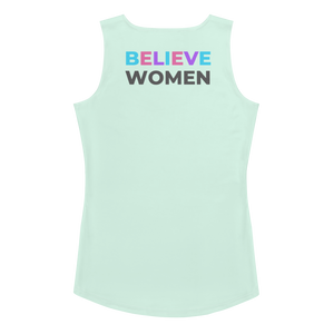 Believe Women Long Tank Top - Mint Green