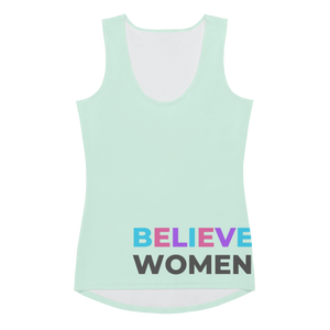 Open image in slideshow, Believe Women Long Tank Top - Mint Green
