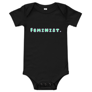 Open image in slideshow, maillot.co | Feminist Baby &amp; Toddler Onesie - Black
