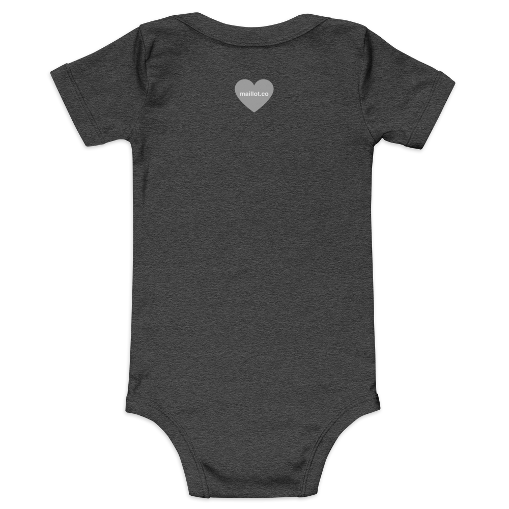 maillot.co | Feminist Baby & Toddler Onesie - Dark Grey back view