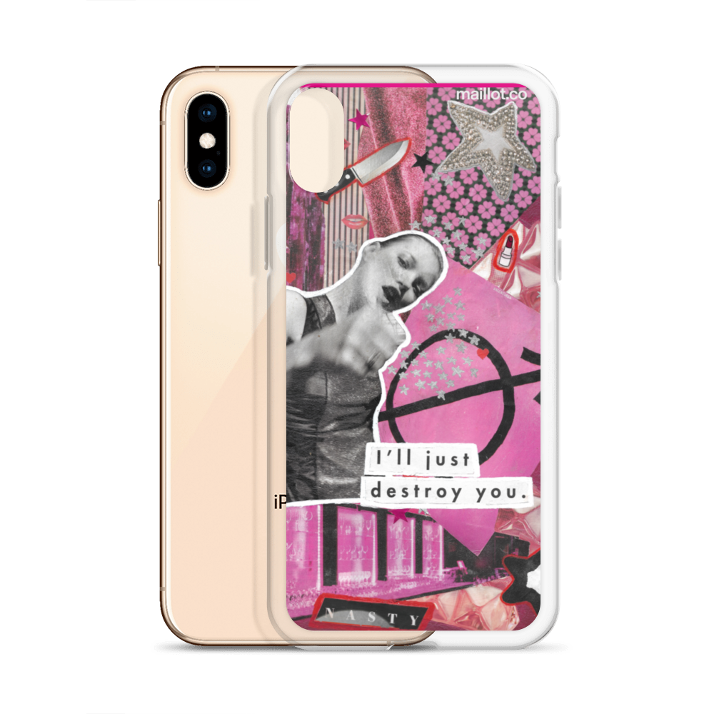 Collage iPhone® Case - Pink/Black Collage iPhone® Case - Pink/Black