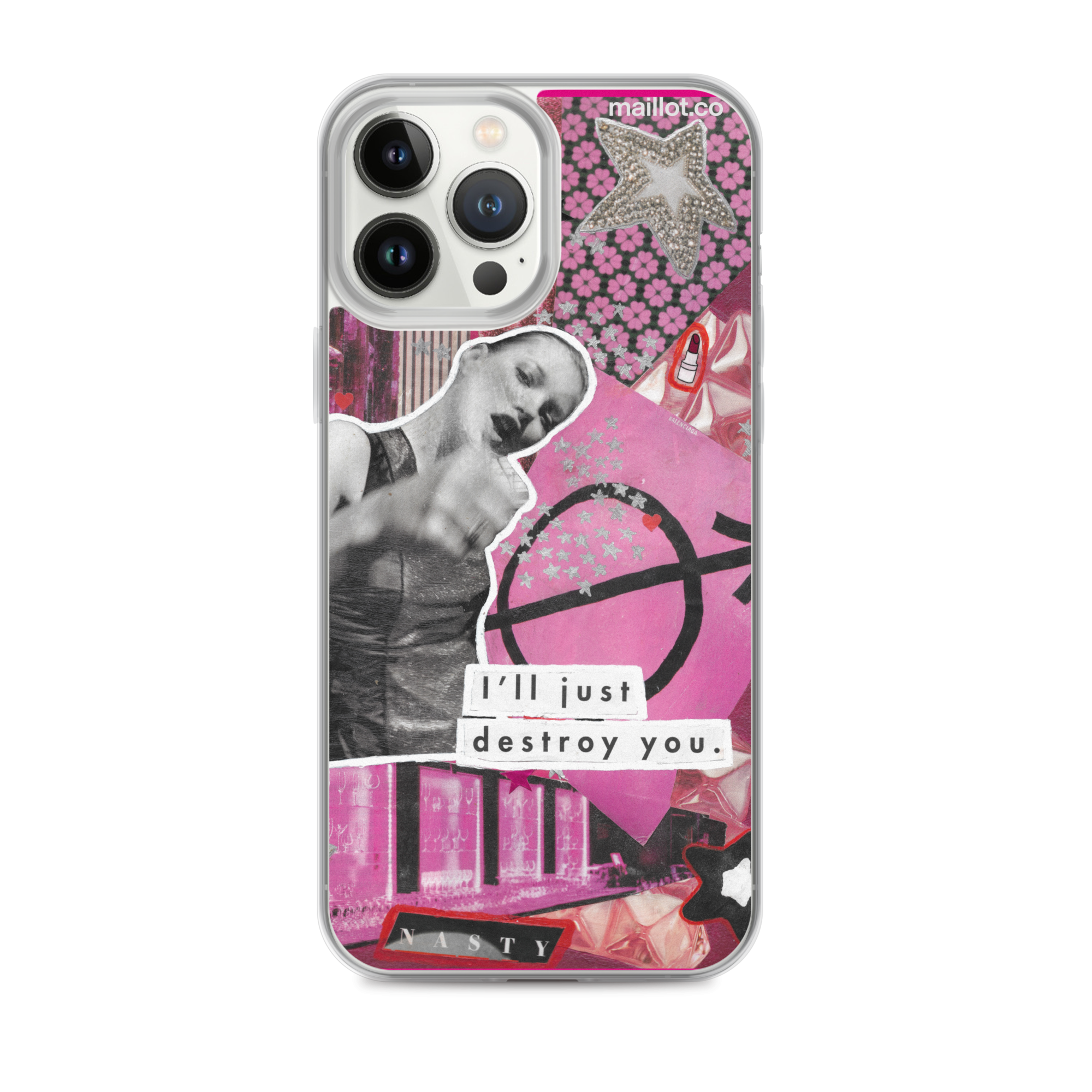 maillot.co | Collage iPhone® Case - Pink/Black