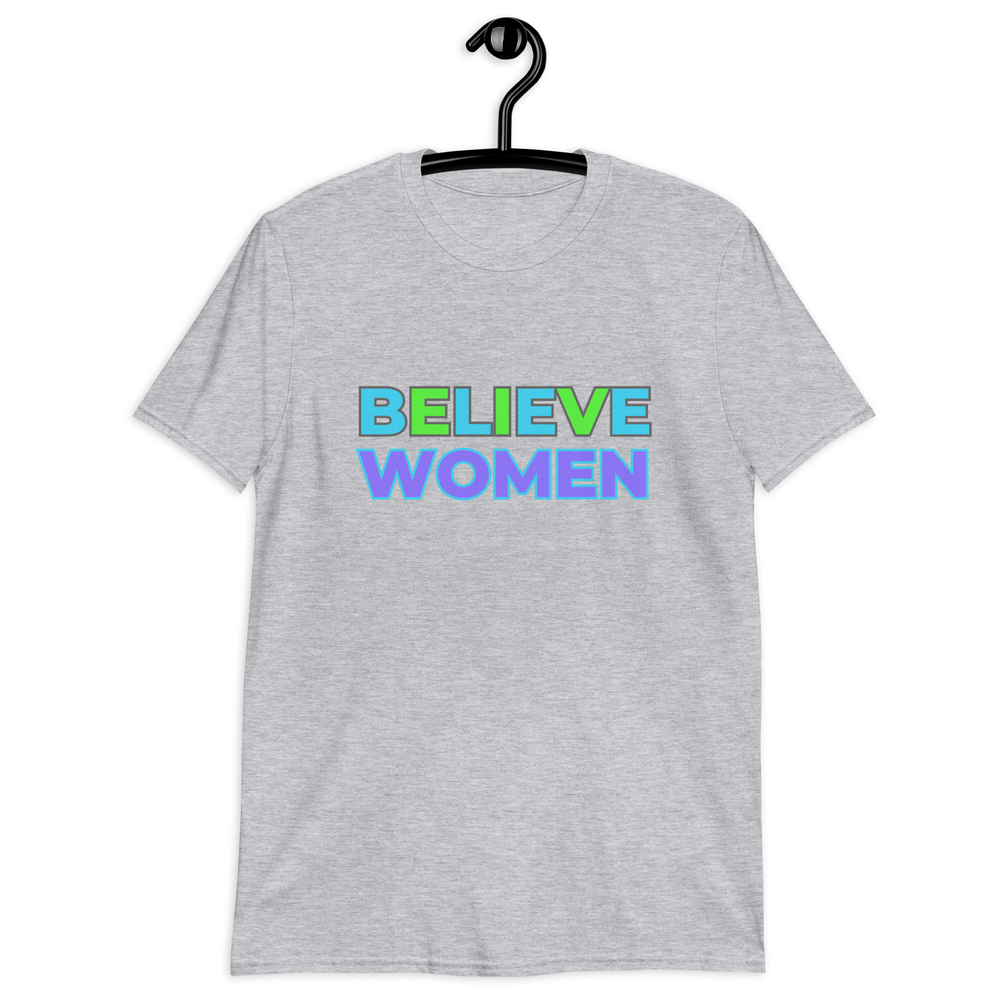 Believe Women Crew Neck Tee - Grey