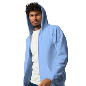 Pro-Choice Block Letter Zip-Up Hoodie - Baby Blue