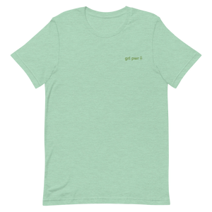 Open image in slideshow, Girl Power Embroidered Tee - Mint
