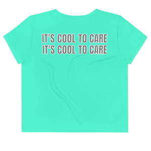 maillot.co | It's Cool To Care Cropped Tee - Aqua