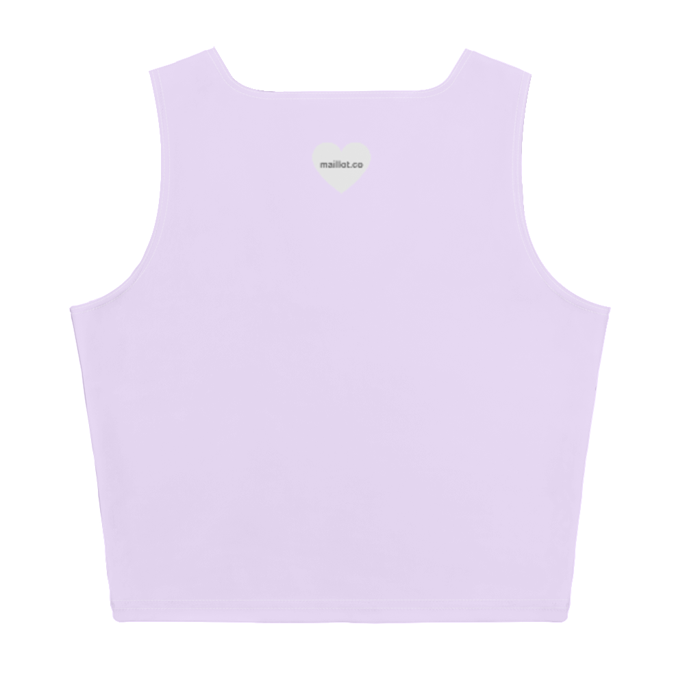 maillot.co | Believe Women Cropped Tank Top - Pale Purple | back view