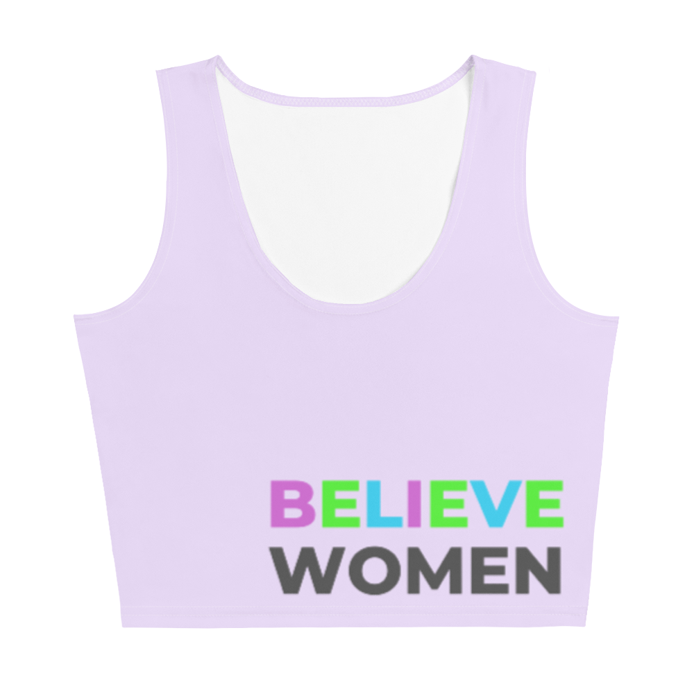 maillot.co | Believe Women Cropped Tank Top - Pale Purple | front view