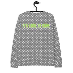 maillot.co | It's Cool To Care Polka Dot Heart Sweatshirt - Grey/White