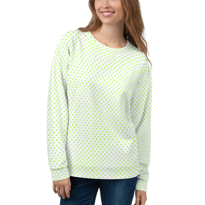 Open image in slideshow, maillot.co | It&#39;s Cool To Care Polka Dot Sweatshirt - White/Lime Green
