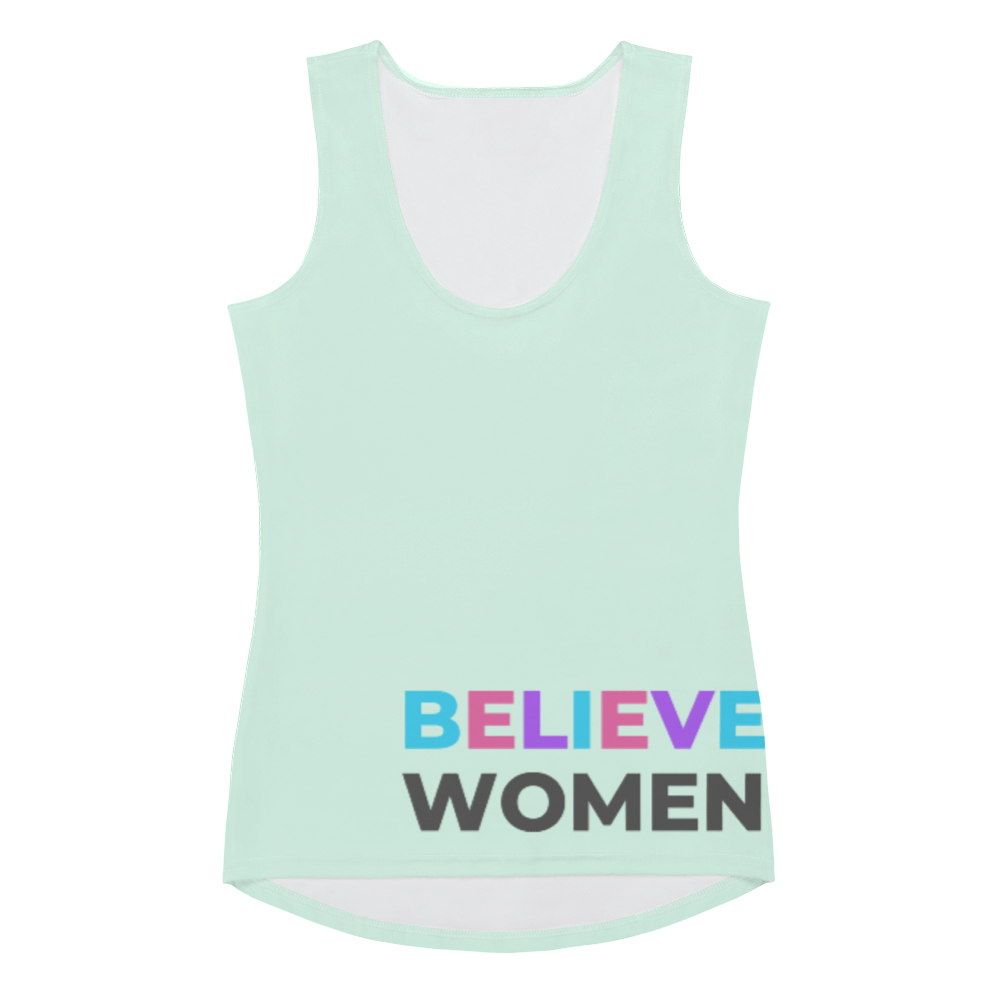 maillot.co | Believe Women Long Tank Top - Mint | front view