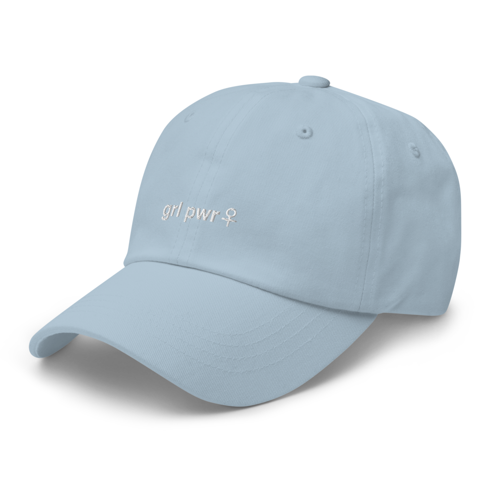maillot.co | Girl Power Embroidered Baseball Cap - Powder Blue