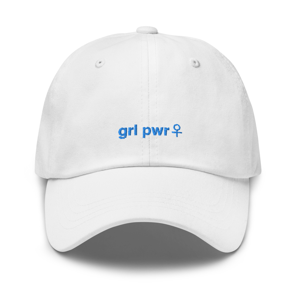 maillot.co | Girl Power Embroidered Baseball Cap - White