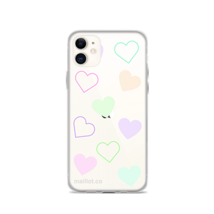 Open image in slideshow, Transparent Pastel Heart Phone Case - iPhone
