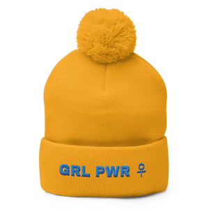 maillot.co | Girl Power Embroidered Beanie - Marigold