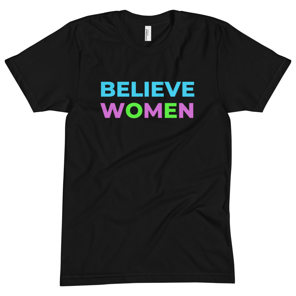 maillot.co | Believe Women Crew Neck Tee - Black/Neon Multi