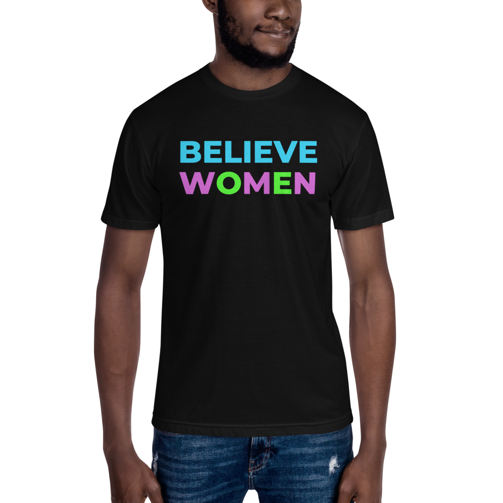 maillot.co | Believe Women Crew Neck Tee - Black/Neon Multi