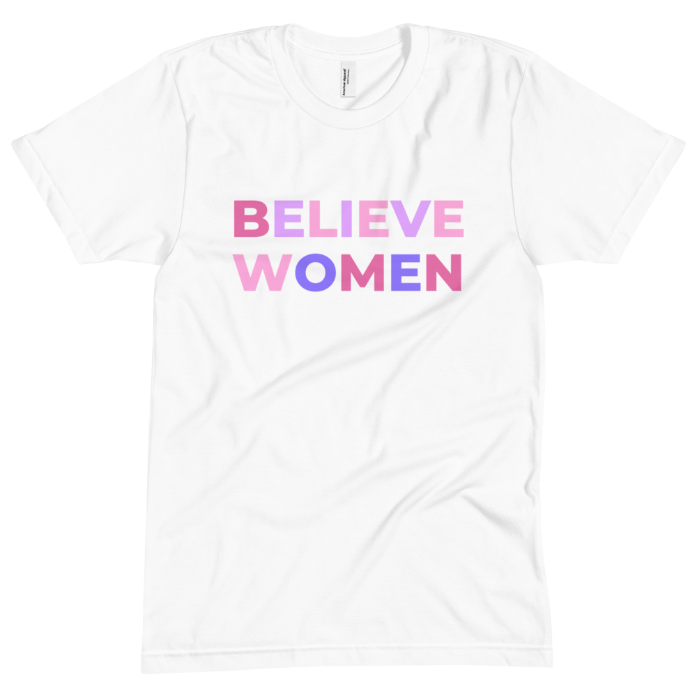 maillot.co | Believe Women Crew Neck Tee - White/Pink