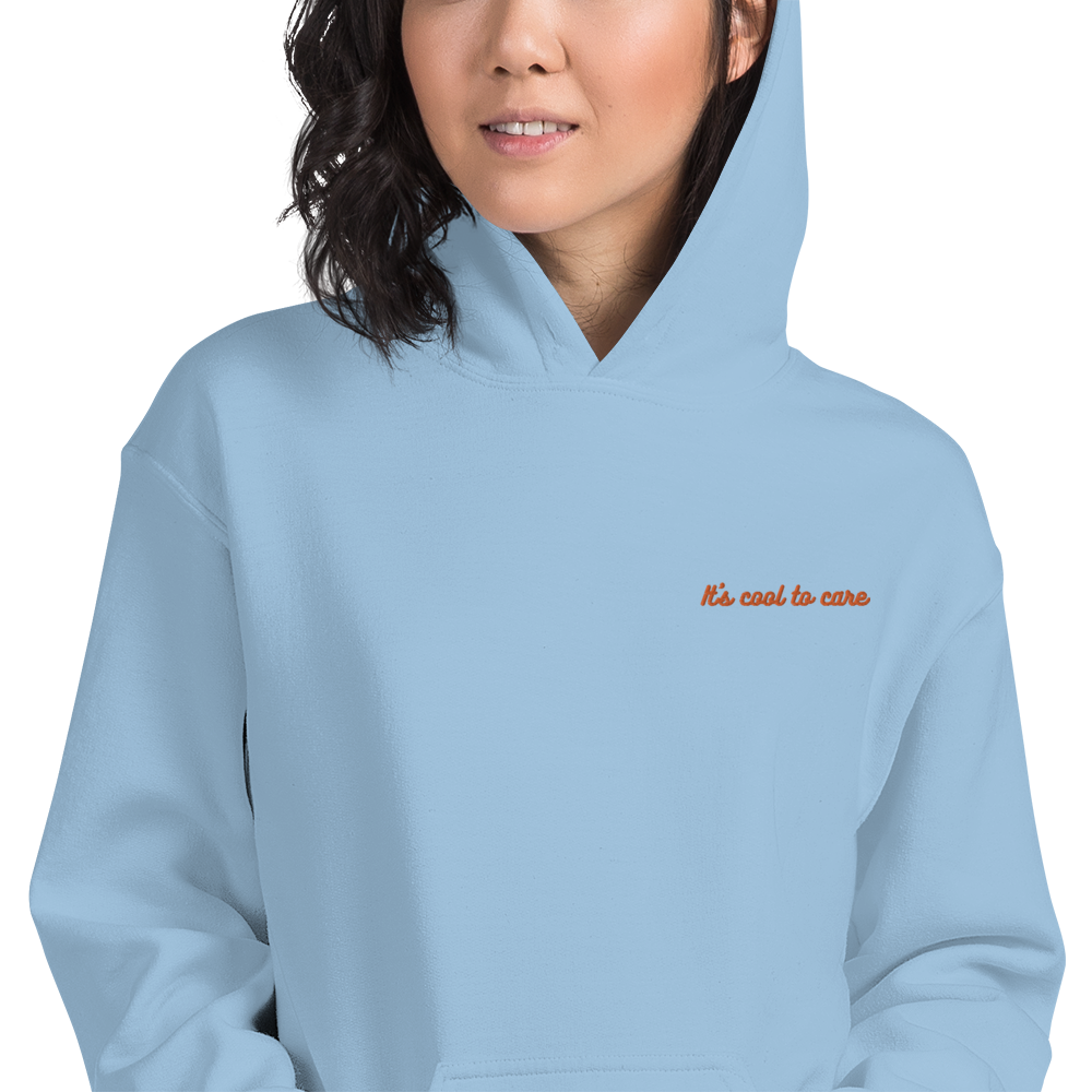 maillot.co | It's Cool To Care Embroidered Hoodie - Baby Blue