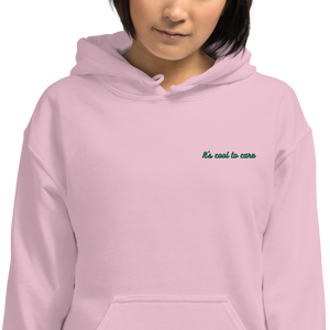 maillot.co | It's Cool To Care Embroidered Hoodie - Baby Pink