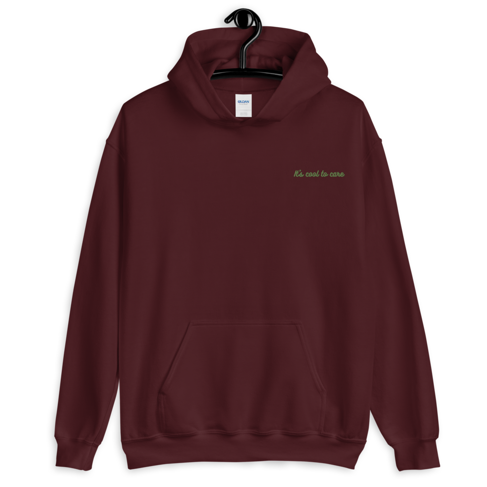 maillot.co | It's Cool To Care Embroidered Hoodie - Maroon