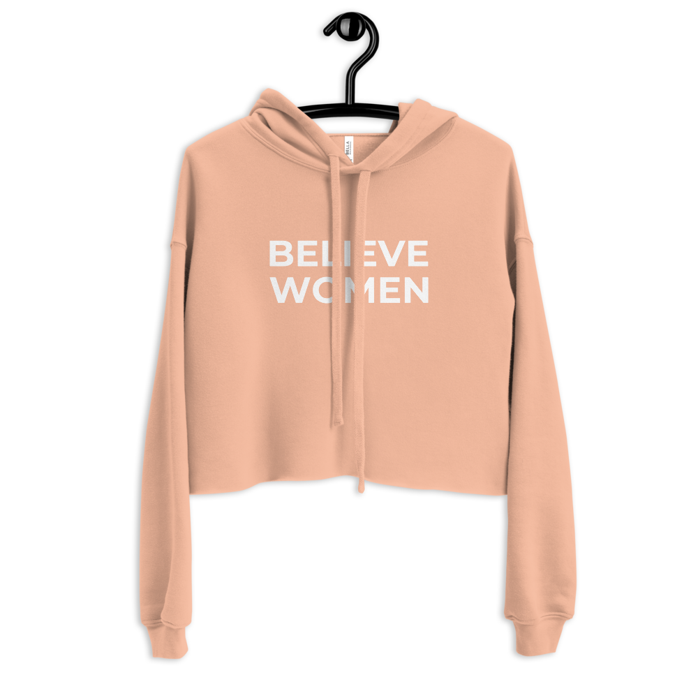 maillot.co | Believe Women Cropped Hoodie - Peach