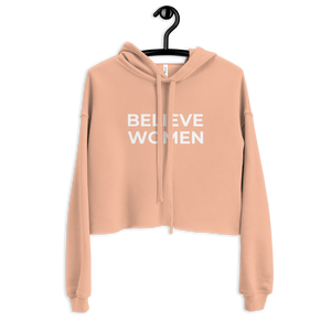 maillot.co | Believe Women Cropped Hoodie - Peach