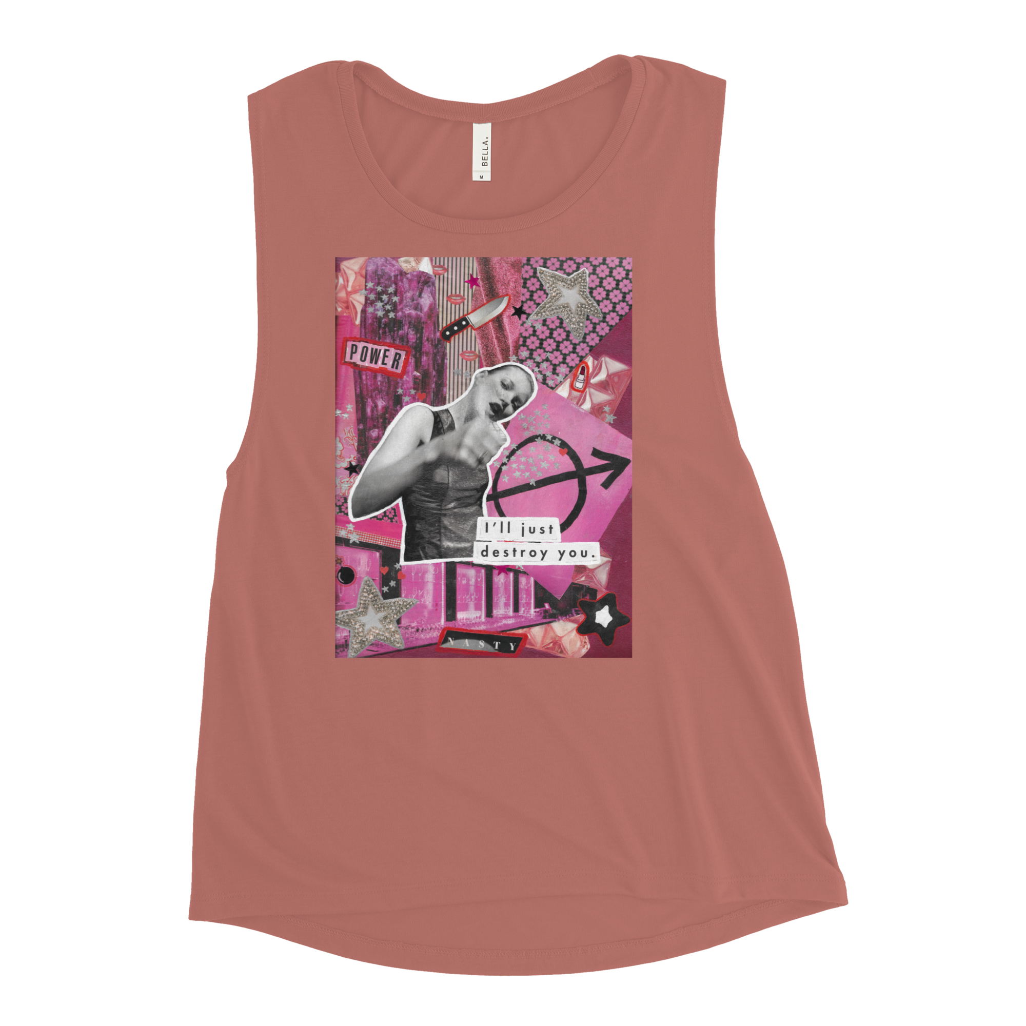 maillot.co | Collage Muscle Tank Top - Pink